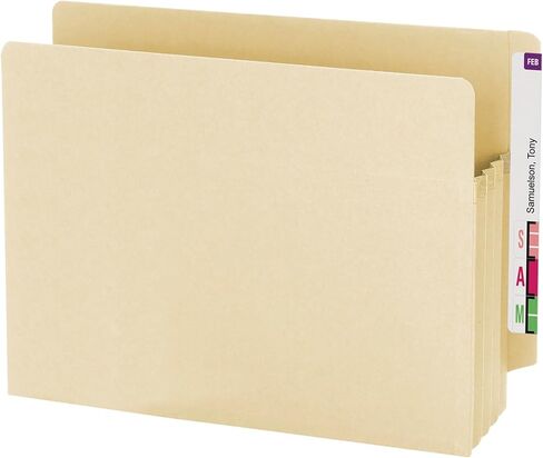 Smead End Tab TUFF® File Pocket, Reinforced Straight-Cut Tab, 3-1/2" Expansion, Tyvek® Gusset, Extra Wide Letter Size, Redrope, 10 per Box (73780) in Saudi Arabia