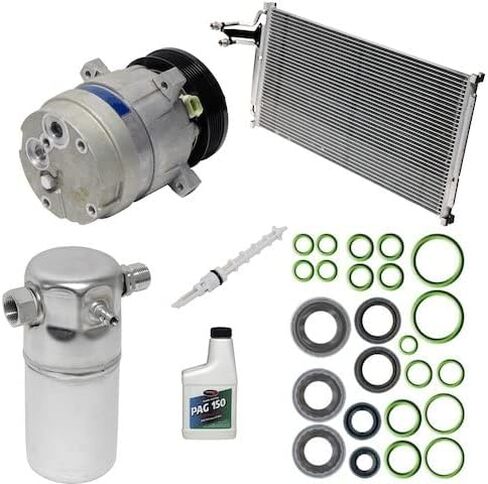 A/C Compressor Kit - with Condenser Assembly and Fixed Orifice Tube - Compatible with 1998-2003 Chevy S10 in Saudi Arabia