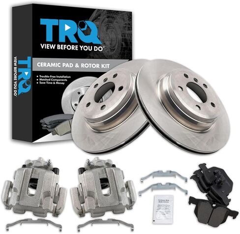 TRQ الخلفية السيراميك قرص الفرامل مجموعة الدوارات والفرجار ل إكسبيديشن F150 بلاكوود نافيجيتور in Saudi Arabia
