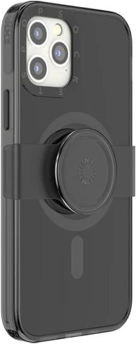 PopSockets Black iPhone 12 Case and iPhone 12 Pro Case with Phone Grip and Slide Compatible with MagSafe in Saudi Arabia