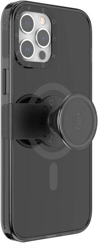 PopSockets Black iPhone 12 Case and iPhone 12 Pro Case with Phone Grip and Slide Compatible with MagSafe in Saudi Arabia