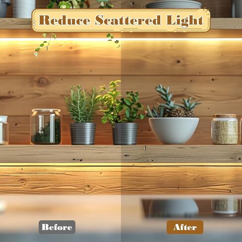 قطعتان من شريط تعتيم الضوء 0.4 بوصة × 29.5 قدم، شريط ناشر شريط LED، شريط إضاءة LED، أشرطة إخفاء الإضاءة، ملصق غطاء ناعم لتنعيم الضوء (بيج بلون القهوة) in Kuwait