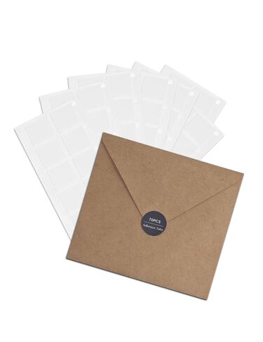 عروات لاصقة مزدوجة الجوانب من Fluxynara، مربعة 2.54 سم، شفافة، عبوة إعادة ملء مكونة من 70 قطعة، للوحة اللباد المثبتة على الحائط in Kuwait