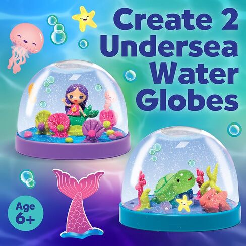 Creativity for Kids Make Your Own Water Globes: Mermaids Kit | Sculpt, Decorate & Shake 2 DIY Snow Globes | Fun Mess-Free Craft Kit | Encourages Imaginative Play & Fine Motor Skills (Ages 6+) in Saudi Arabia