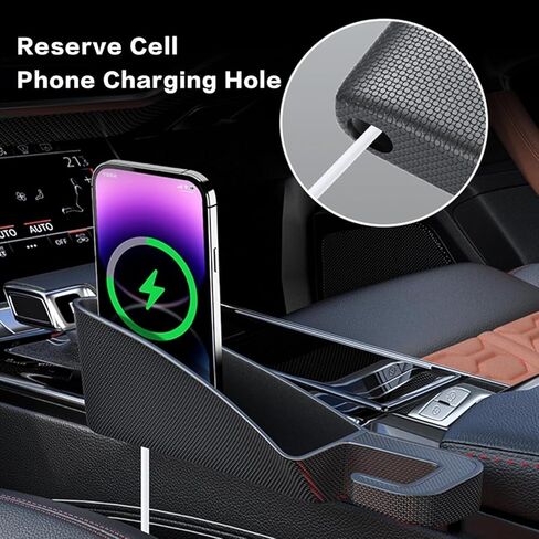 2 Pack Car Seat Gap Filler Organizer Universal Car Gap Seat Filler for Cars & SUVs，Space-Saving Car Organizer Storage Box，Prevents Item Drops，Car Seat Gap Filler for Clutter-Free Interior in Saudi Arabia