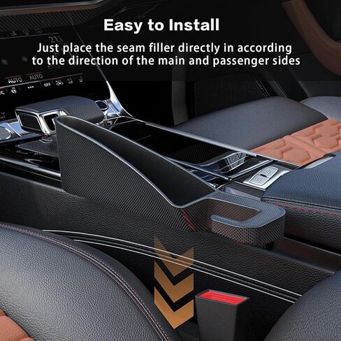 2 Pack Car Seat Gap Filler Organizer Universal Car Gap Seat Filler for Cars & SUVs，Space-Saving Car Organizer Storage Box，Prevents Item Drops，Car Seat Gap Filler for Clutter-Free Interior in Saudi Arabia