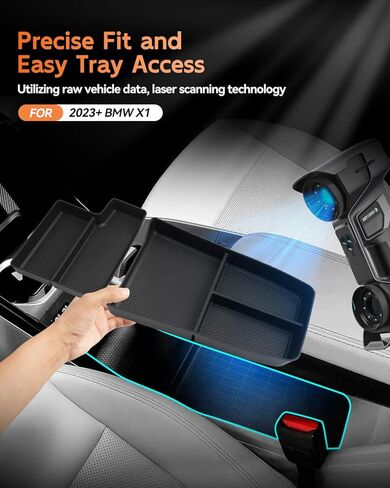 CDEFG 2Pcs for 2023 2024 2025 2026 BMW X1 U11 Accessories Center Console Organizer Tray X1 (xDrive28i, M35i xDrive) Lower Middle Console Storage in Saudi Arabia
