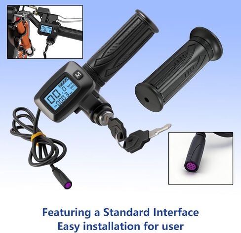 48 فولت Ebike خنق مع زر مفتاح M لـ Tutti Soleil 01 للدراجة الكهربائية Tuttio Soleil01، خنق عداد السرعة Ebike مع شاشة مدمجة (ملاحظة: No 'M'، No Buy) in Kuwait