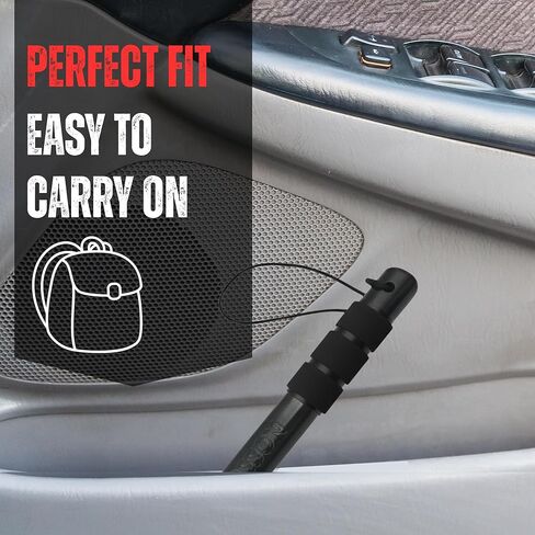 Tire Thumper Baton – Solid Wood Tire Inspection Tool & Self-Defense with Non-Slip Grip – 17.7 Inch (Black) in Saudi Arabia