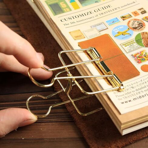 4Pcs Golden Hollow Out Long Tail Wire Binder Clips Paper Binder Clip Binder and Paper Clips Small in Size and Light in Weight Clips in Saudi Arabia