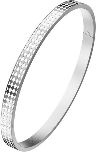 18K Gold Plated Love Bangles Bracelet for Women, Valentine's Day Gift, Friendship Bangles, Gold/Silver Stainless Steel Bangle Cuff, Non-tarnish & Waterproof, Trendy Jewelry for Birthday. in Saudi Arabia