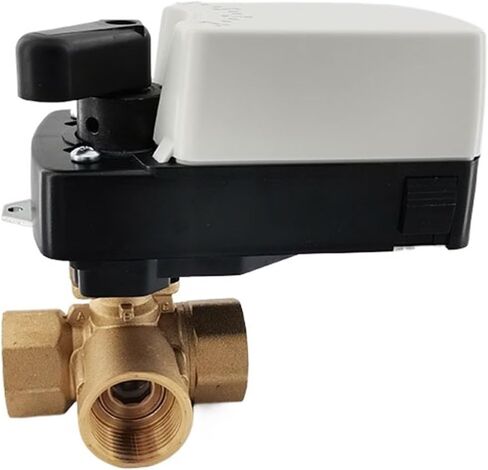 DN25 G1" 6Nm 0-10V 4-20mA Control Motor Electric Ball Valve 3 Way Mixing Flow AC220V ADC24V(AC220V,0-10V) in Saudi Arabia