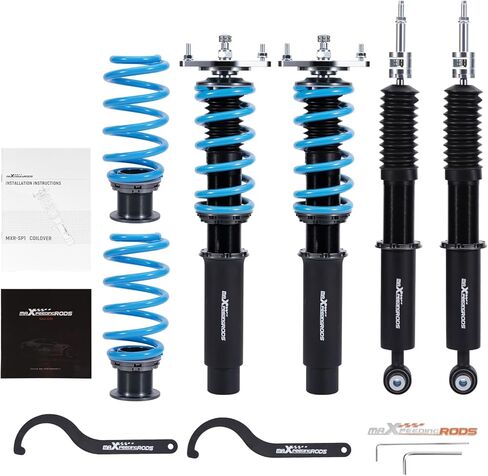 maxpeedingrods Coilover for Audi A4 B9 2015+، طقم تعليق كويلوفيرز قابل للتعديل بـ 24 مستوى، دعامات امتصاص الصدمات قابلة للتعديل للارتفاع، مجموعات خفض مطورة T6 باللون الأزرق in Saudi Arabia