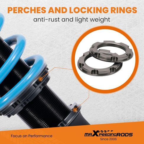 maxpeedingrods Coilover for Audi A4 B9 2015+، طقم تعليق كويلوفيرز قابل للتعديل بـ 24 مستوى، دعامات امتصاص الصدمات قابلة للتعديل للارتفاع، مجموعات خفض مطورة T6 باللون الأزرق in Saudi Arabia