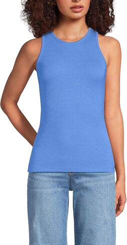 Lands' End Women's Drapey Rib Skimming Tank Top Shirt in Saudi Arabia