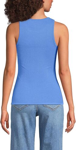Lands' End Women's Drapey Rib Skimming Tank Top Shirt in Saudi Arabia