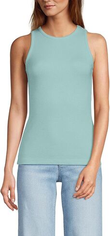 Lands' End Women's Drapey Rib Skimming Tank Top Shirt in Saudi Arabia