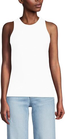 Lands' End Women's Drapey Rib Skimming Tank Top Shirt in Saudi Arabia