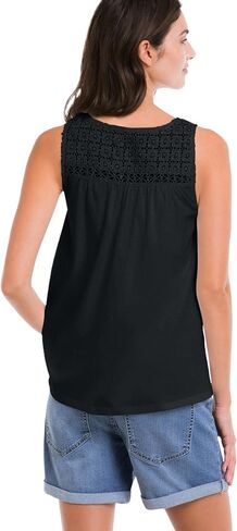 ellos Plus Size Crochet Lace Tank in Saudi Arabia