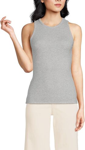 Lands' End Women's Drapey Rib Skimming Tank Top Shirt in Saudi Arabia