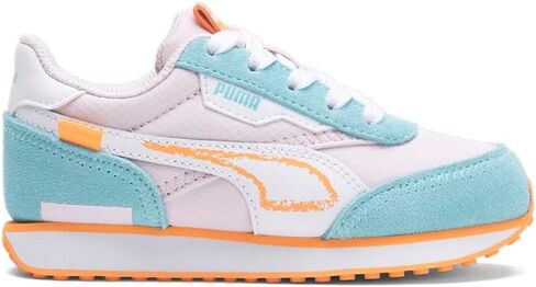 حذاء رياضي كاجوال برباط من PUMA Kids Girls Future Rider Spring Sketchbook - وردي in Saudi Arabia