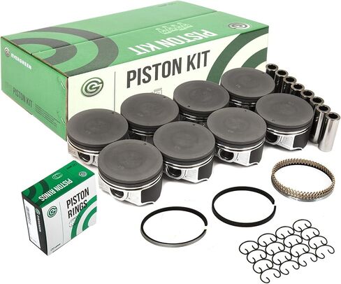 Evergreen SA-5494185472-3 Pistons with Rings Compatible With/For 99-04 Chevrolet Tahoe GMC Yukon Sierra 1500 4.8L in Saudi Arabia