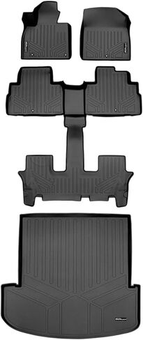 SMARTLINER All Weather Custom Fit 3 Row & Both Cargo Liners Floor Mat Bundle Compatible with 2020-2025 Kia Telluride in Saudi Arabia