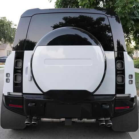 غطاء إطار احتياطي متوافق مع 2020-2025 Land Rover Defender 90 110 130 واقي عجلة الإطارات الاحتياطية ABS بلاستيك فوجي أبيض أسود لامع ملحقات خارجية in Saudi Arabia