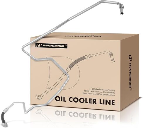 A-Premium Automatic Transmission Oil Cooler Line Hose Assembly Compatible with Dodge - 2005-2009 - Ram 2500, Ram 3500, 5.9L 6.7L, Diesel in Saudi Arabia