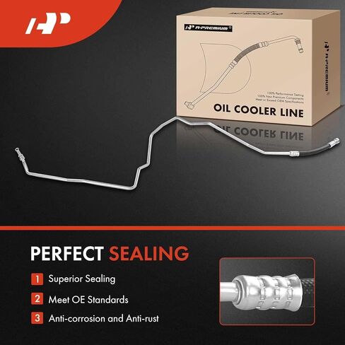 A-Premium Automatic Transmission Oil Cooler Line Hose Assembly Compatible with Dodge - 2005-2009 - Ram 2500, Ram 3500, 5.9L 6.7L, Diesel in Saudi Arabia