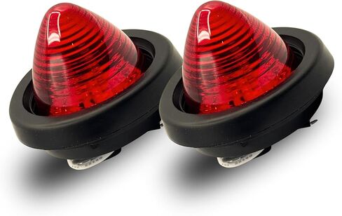 2 قطعة 2 بوصة خلية النحل الحمراء 9 LED قارب مقطورة ضوء علامة [DOT FMVSS 108] [SAE P2] [جروميت وقابس] [IP67 غاطسة] 12 فولت خلية النحل مخروط التخليص علامة جانبية للسيارات RV نصف شاحنة in Saudi Arabia