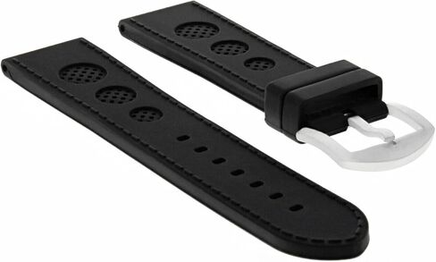 Ewatchparts 23mm Rubber Silicone Strap Watch Band Compatible With U-Boat Flight Deck U-7750/43 Black in Saudi Arabia