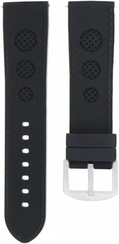 Ewatchparts 23mm Rubber Silicone Strap Watch Band Compatible With U-Boat Flight Deck U-7750/43 Black in Saudi Arabia