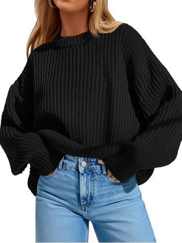 Saodimallsu Womens Oversized Sweater Long Sleeve Crewneck Ribbed Knit Pullover 2025 Fall Casual Chunky Trendy Sweaters in Saudi Arabia
