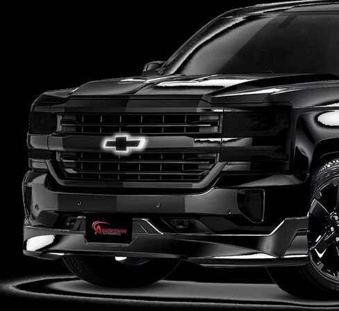 2016–2018 Chevy Silverado LED Lighted Front Grille Emblem Black Finish in Saudi Arabia