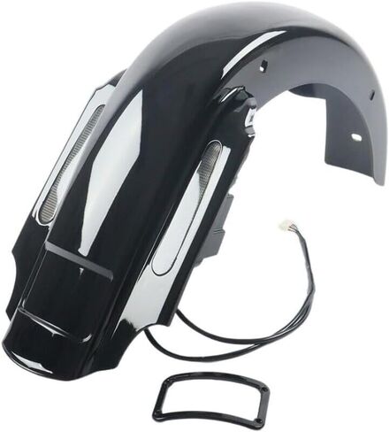 For 1993-2008 Harley Touring CVO 4'' Stretched Extended LED Rear Fender No Block Vivid Black Fit For Street Glide/Road Glide/Road King/Ultra Classic 1993-2008 Harley Touring in Saudi Arabia