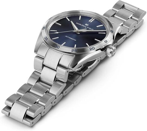 Hamilton Jazzmaster Performer Automatic Men's Watch, 38mm Stainless Steel Case, Swiss Made, Blue Dial Analog Wrist Watch, 100m Waterproof, Sapphire Crystal, 3-Hand Movement, Stainless Steel Strap in Saudi Arabia