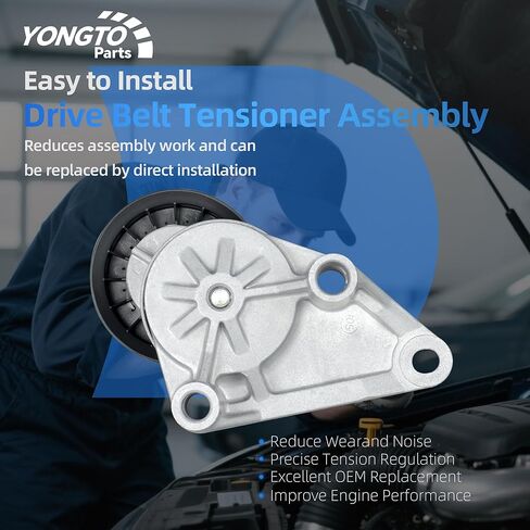 12554027 Drive Belt Tensioner Assembly w/Pulley Compatible with Chevrolet Silverado Avalanche Tiltmaster, GMC Envoy Sierra Yukon XL, Cadillac Escalade Replace OE 38158 12580162 12609719 in Saudi Arabia