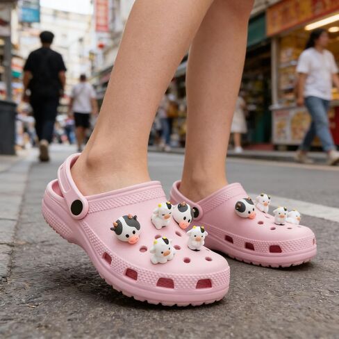 3D Animal Shoe Charms Koala, Owl, Panda, Dinosaur, Frog, Bee, Dog, Rabbit, Shoe Accessories Decorations for Women Men in Saudi Arabia