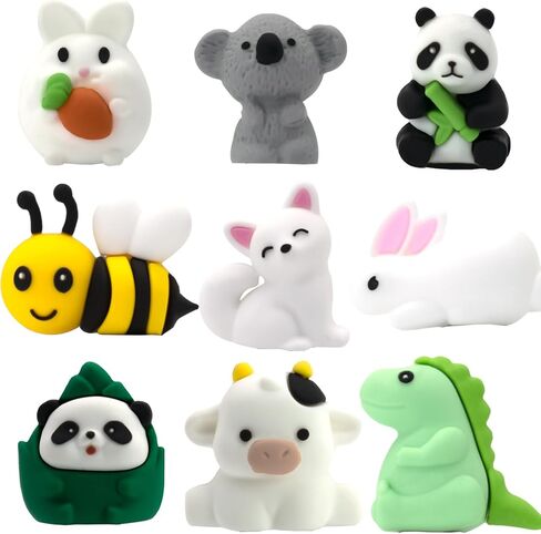 3D Animal Shoe Charms Koala, Owl, Panda, Dinosaur, Frog, Bee, Dog, Rabbit, Shoe Accessories Decorations for Women Men in Saudi Arabia
