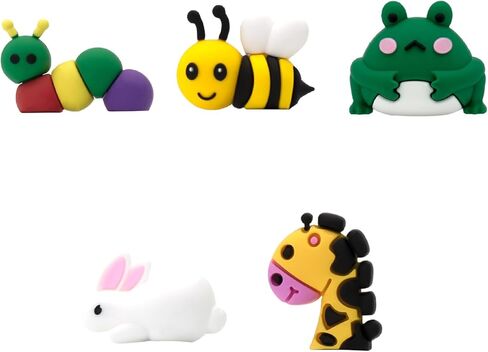 3D Animal Shoe Charms Koala, Owl, Panda, Dinosaur, Frog, Bee, Dog, Rabbit, Shoe Accessories Decorations for Women Men in Saudi Arabia