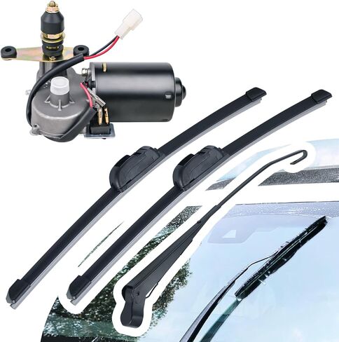 Universal UTV Wiper Motor Kit Compatible with Polaris RZR, Ranger, Mule, Teryx Includes 15.75" Wiper Arm & 17.7"/15.75" Blades, 95° Wipe Angle, Heavy Duty 12V High Torque for Off-Road, Farm in Saudi Arabia