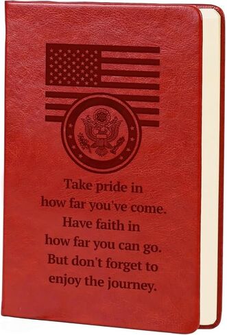 Army Journal Notebook for Men - Army Gift Leather Notebook Journal for Men Women – Military Gift for Basic Training, Promotions, Graduation, and Military Farewells in Saudi Arabia