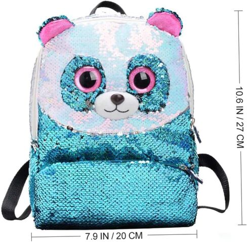 Sky Blue Mini Sequin Backpack for Kids Adorable Children's Shoulder Bag Stylish Travel Storage Bag Detachable Straps in Saudi Arabia