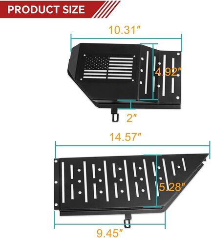 2 قطعة منظم جيب معدني للباب الأمامي متوافق مع صندوق تخزين 2018-2026 Jeep Wrangler JL JLU 4XE، 2020-2026 Gladiator JT (غير مناسب لمقاعد الطاقة) in Kuwait