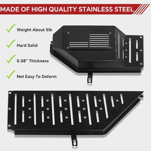 2 قطعة منظم جيب معدني للباب الأمامي متوافق مع صندوق تخزين 2018-2026 Jeep Wrangler JL JLU 4XE، 2020-2026 Gladiator JT (غير مناسب لمقاعد الطاقة) in Kuwait