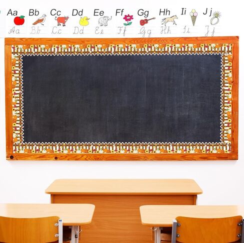 JarThenaAMCS 32.8Ft Pumpkin Bulletin Board Border Watercolor Pumpkin Sunflower Fence Die Cut Trim Border Roll for Fall Classroom Chalkboard School in Saudi Arabia