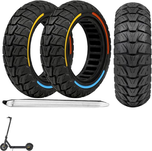 10x2.75/10x2.70-6.5 Electric Scooter Solid Tires: 70/65-6.5 Replacement Tubeless Wheel for Hover-1 Alpha& Hiboy Titan PRO& Evercross H5& Emove Cruiser& Hiboy max3& Kugoo G - Booster G2 Pro (2PCS) in Saudi Arabia