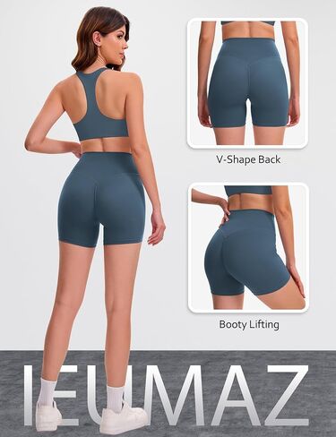 Workout Shorts for Women High Waist Tummy Control No Front Seam Scrunch Butt Lifting Yoga Gym Biker Shorts in Saudi Arabia