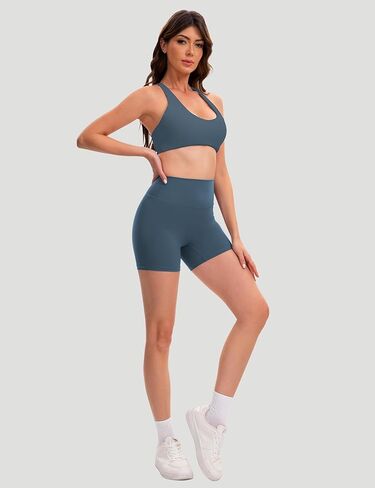 Workout Shorts for Women High Waist Tummy Control No Front Seam Scrunch Butt Lifting Yoga Gym Biker Shorts in Saudi Arabia
